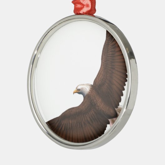 Soaring Bald Eagle Metalen Ornament (Links)
