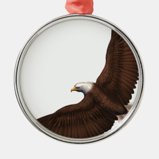 Soaring Bald Eagle Metalen Ornament (Voorkant)