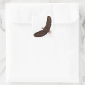 Soaring Bald Eagle Vierkante Sticker (Tas)