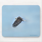 Soaring Bald Eagle Wildife Foto 4 Muismat (Voorkant)