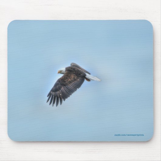 Soaring Bald Eagle Wildife Foto 4 Muismat (Voorkant)