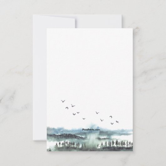 Soaring Bereavement Dank je kaart (Achterkant)