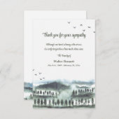 Soaring Bereavement Dank je kaart (Voorkant / Achterkant)