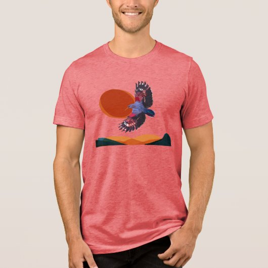 Soaring bird T-Shirt Tri-Blend Shirt (Voorkant)