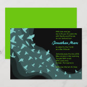 SOARING BIRDS Bar of Bat Mitzvah Uitnodiging (Voorkant / Achterkant)