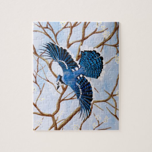 Soaring Blue Jay Legpuzzel (Verticaal)