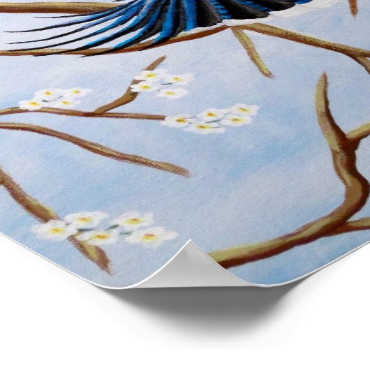 Soaring Blue Jay Poster (Hoek)