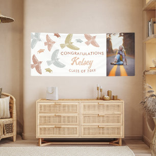 Soaring Boho Birds Afstuderen Foto Spandoek