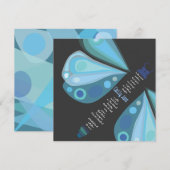 SOARING BUTTERFLY Bat Mitzvah Uitnodiging (Voorkant / Achterkant)