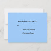 Soaring Dove Bat Bar Mitzvah Uitnodigingskaart RSVP Kaartje (Achterkant)