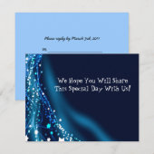 Soaring Dove Bat Bar Mitzvah Uitnodigingskaart RSVP Kaartje (Voorkant / Achterkant)