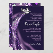 Soaring Dove Jewish Baby Naming Invitation Hebreeu Kaart (Voorkant / Achterkant)
