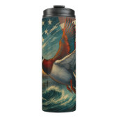 Soaring Duck, Amerikaanse vlag hemel Thermosbeker (Voorkant)