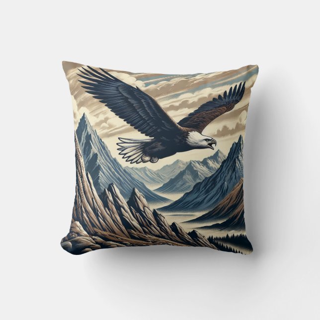 Soaring Eagle Kussen (Voorkant)