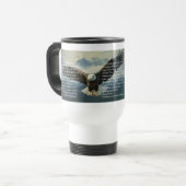 Soaring Eagle Psalmen 103 Leeuw hoofd Reismok Reisbeker (Voorkant links)