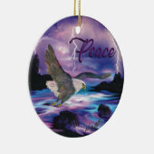 Soaring Eagle Spreiding Peace Keramisch Ornament (Rechts)