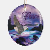 Soaring Eagle Spreiding Peace Keramisch Ornament (Links)