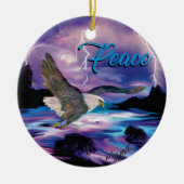 Soaring Eagle Spreiding Peace Keramisch Ornament (Voorkant)