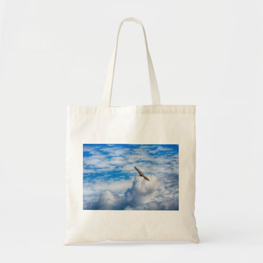 Soaring Eagle vliegend boven de wolken, Alaska, Ve Tote Bag (Voorkant)