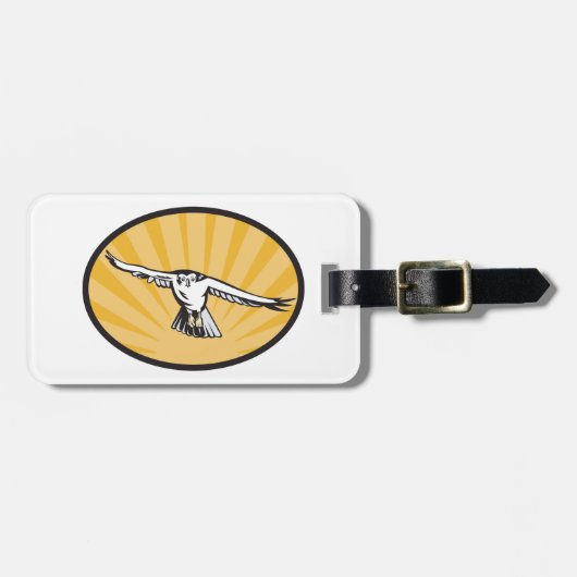Soaring Falcon Bold Bird of Prey Bagagelabel (Voorkant horizontaal)