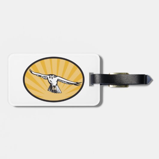 Soaring Falcon Bold Bird of Prey Bagagelabel (Achterkant horizontaal)