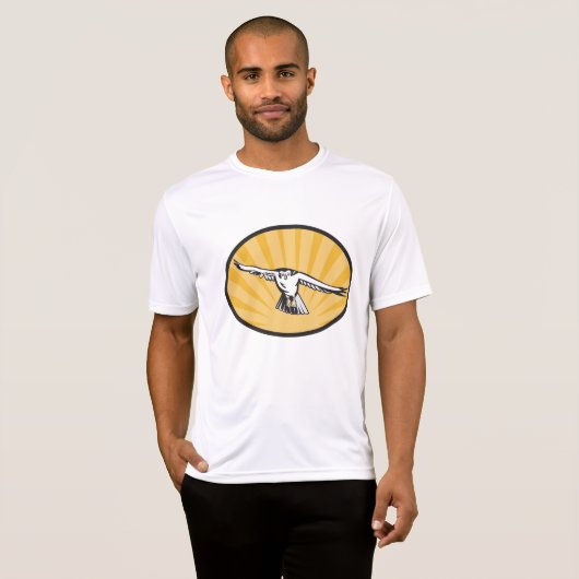 Soaring Falcon Bold Bird of Prey T-shirt (Voorkant volledig)