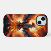 Soaring Flames: Epic Eagle op Fire Telefoonhoesje iPhone 15 Case (Achterkant horizontaal)