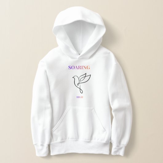 Soaring High Dove Inspirational Kids Hoodie (Laagn)