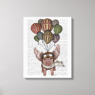 Soaring Pig Canvas Afdruk