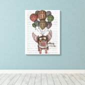 Soaring Pig Canvas Afdruk (Insitu (Houten vloer))