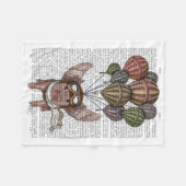 Soaring Pig Fleece Deken (Voorkant (Horizontaal))