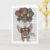 Soaring Pig Kaart (Gele Bloem)