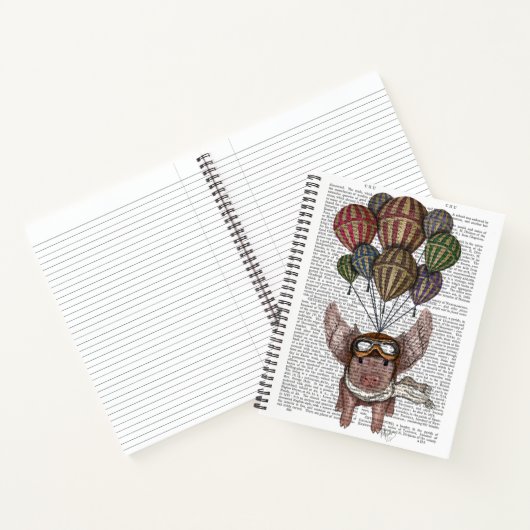 Soaring Pig Notitieboek (Binnen)