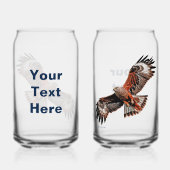 Soaring Red Kite Blikvorm Glas (Achterkant)