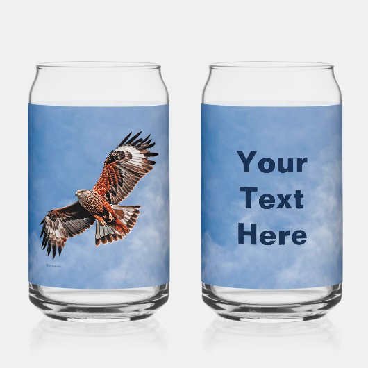 Soaring Red Kite Blikvorm Glas (Voorkant)