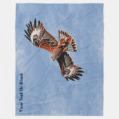 Soaring Red Kite Fleece Deken (Voorkant)
