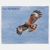 Soaring Red Kite Fleece Deken (Voorkant (Horizontaal))