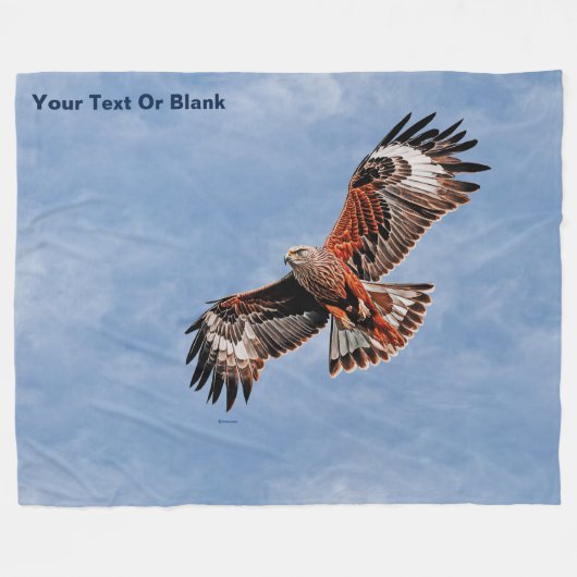 Soaring Red Kite Fleece Deken (Voorkant (Horizontaal))