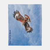 Soaring Red Kite Fleece Deken (Voorkant)