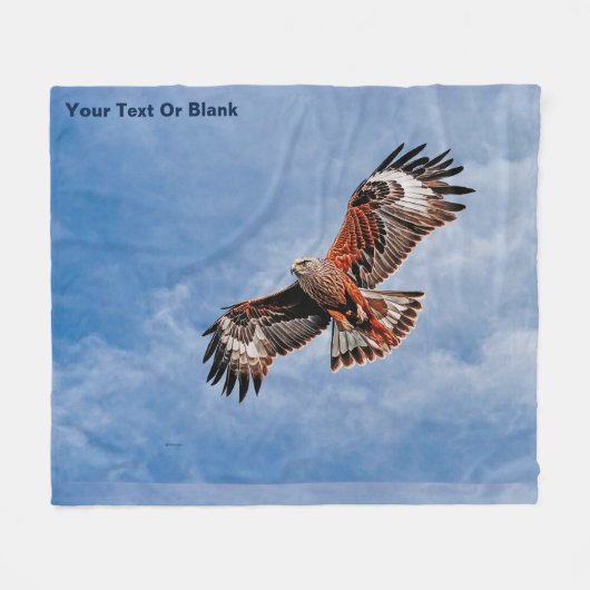Soaring Red Kite Fleece Deken (Voorkant (Horizontaal))