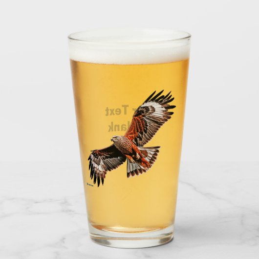 Soaring Red Kite Glas (Voorkant gevuld)