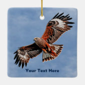Soaring Red Kite Keramisch Ornament (Achterkant)