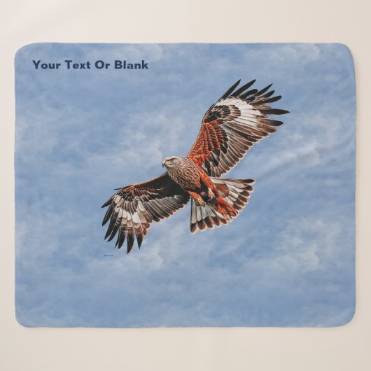 Soaring Red Kite Sherpa Deken (Voorkant (horizontaal))