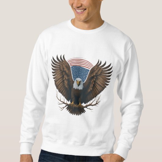 Soaring Spirit: Amerikaanse Kale Eagle 🦅 Trui (Voorkant)