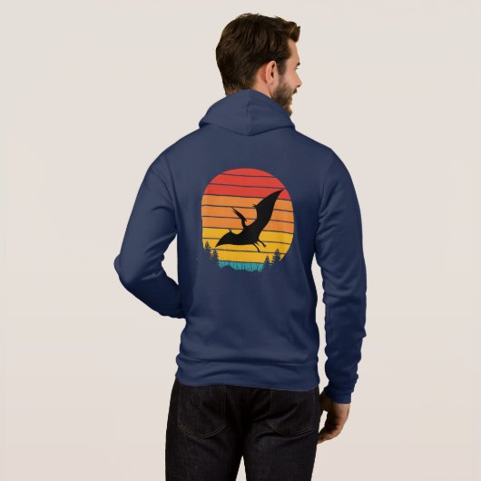 Soaring Sunset with a Pterodactyl Hoodie (Achterkant volledig)