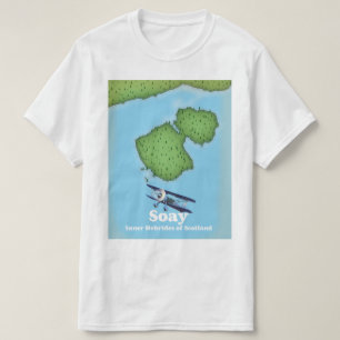 Soay Binnen-Hebriden van Schotland kaart T-shirt