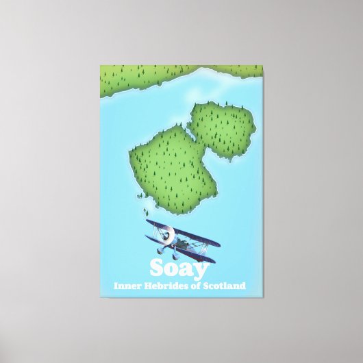 Soay Inner Hebrides of Scotland-kaart Canvas Afdruk (Voorkant)