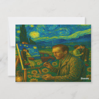 sob uma musa estrelada - under a starry muse briefkaart