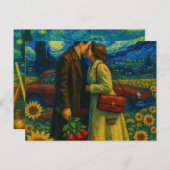 sob uma musa estrelada - under a starry muse briefkaart (Voorkant / Achterkant)