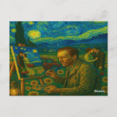 sob uma musa estrelada - under a starry muse briefkaart (Achterkant)